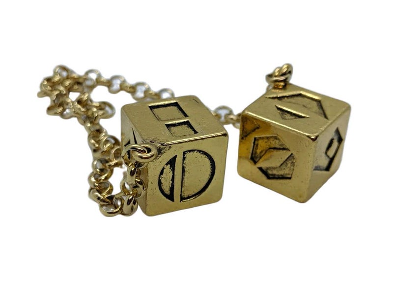 Custom 3d Stuff Smuggler's Dice Accurate Antique Weathered Gold Plated Solo Dice (Large) - Image 1
